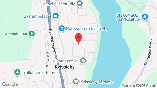 Lägenheter till salu i Sundsvall - kort over placeringen