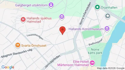 Lägenheter till salu i Halmstad - kort over placeringen