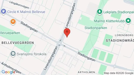 Lägenheter till salu i Malmö Centrum - kort over placeringen