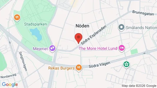 Bostadsrätter till salu i Lund - kort over placeringen