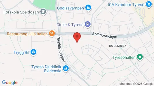 Lägenheter att hyra i Tyresö - kort over placeringen