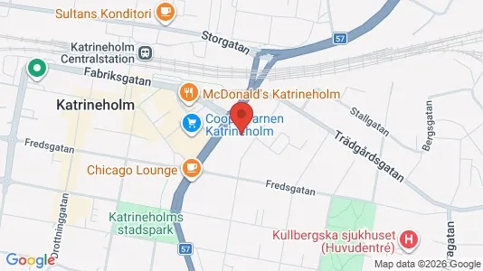 Bostadsrätter till salu i Katrineholm - kort over placeringen