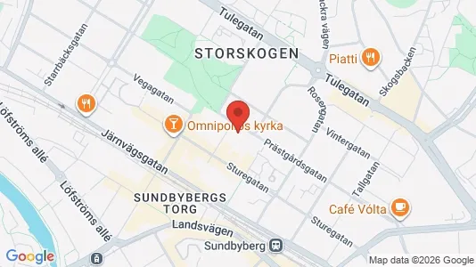 Bostadsrätter till salu i Sundbyberg - kort over placeringen