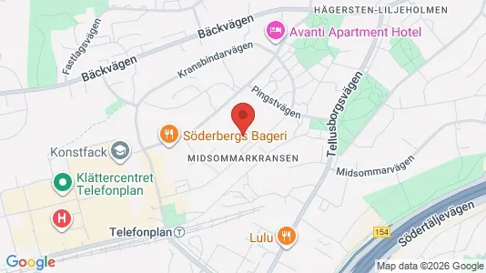 Lägenheter till salu i Söderort - kort over placeringen