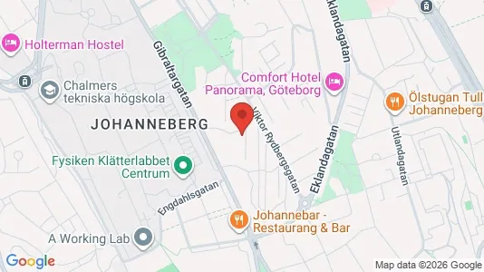 Lägenheter till salu i Johanneberg - kort over placeringen