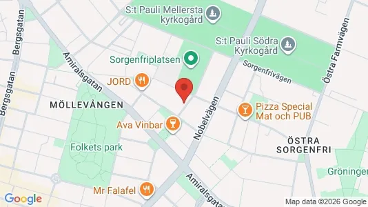 Lägenheter till salu i Malmö Centrum - kort over placeringen