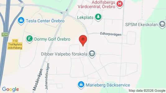 Lägenheter till salu i Örebro - kort over placeringen