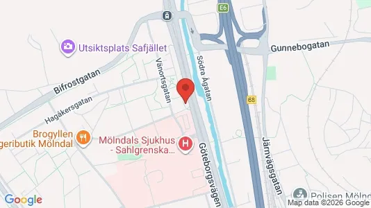 Lägenheter till salu i Mölndal - kort over placeringen