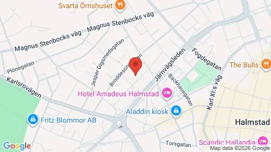 Lägenheter att hyra i Halmstad - kort over placeringen