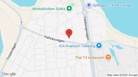 Bostadsrätter till salu i Växjö - kort over placeringen