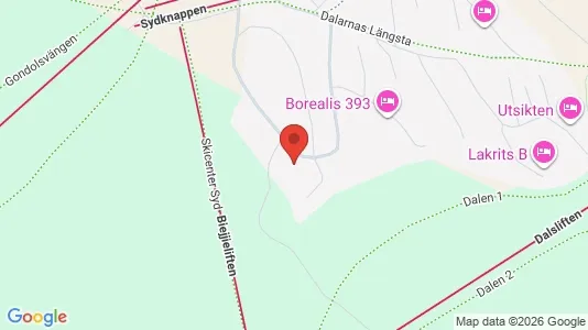 Bostadsrätter till salu i Älvdalen - kort over placeringen