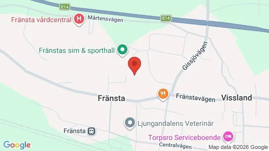 Lägenheter att hyra i Ånge - kort over placeringen
