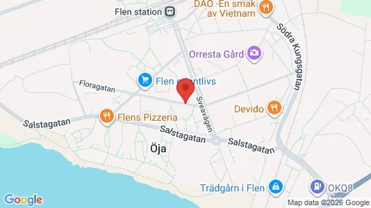 Lägenheter att hyra i Flen - kort over placeringen