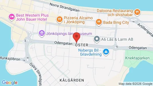 Bostadsrätter till salu i Jönköping - kort over placeringen