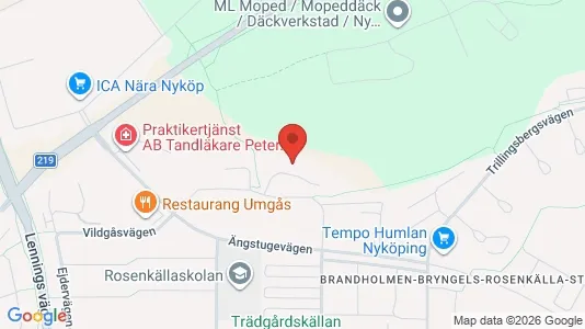 Lägenheter till salu i Nyköping - kort over placeringen
