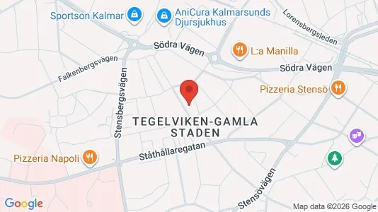 Lägenheter till salu i Kalmar - kort over placeringen