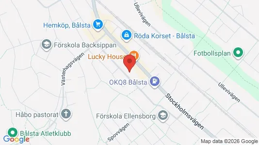 Bostadsrätter till salu i Håbo - kort over placeringen