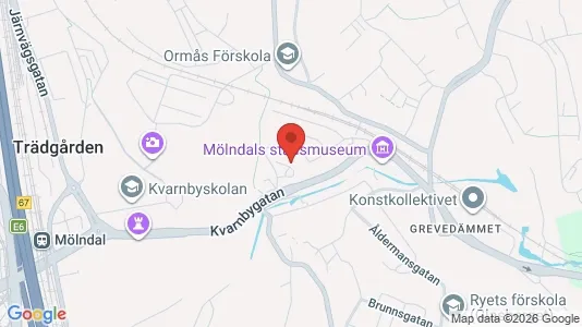 Lägenheter till salu i Mölndal - kort over placeringen