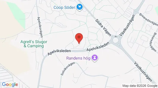Lägenheter till salu i Varberg - kort over placeringen
