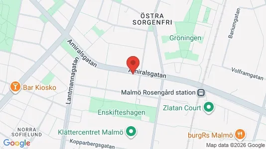 Lägenheter till salu i Malmö Centrum - kort over placeringen