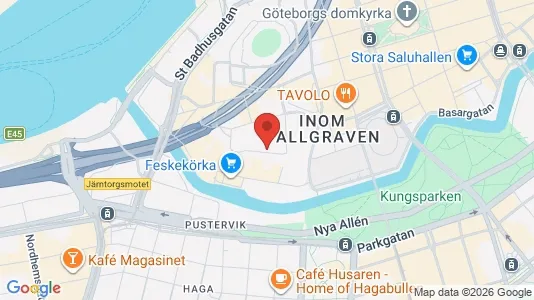 Lägenheter till salu i Göteborg Centrum - kort over placeringen