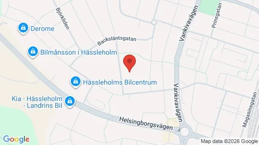 Bostadsrätter till salu i Hässleholm - kort over placeringen