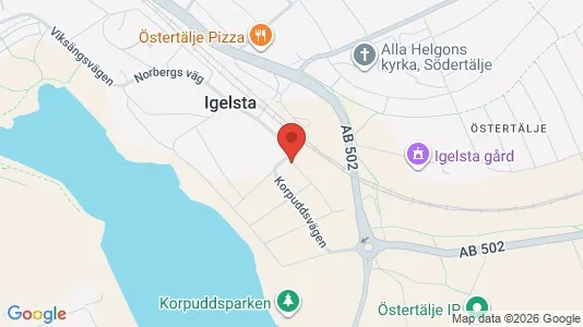 Bostadsrätter till salu i Södertälje - kort over placeringen