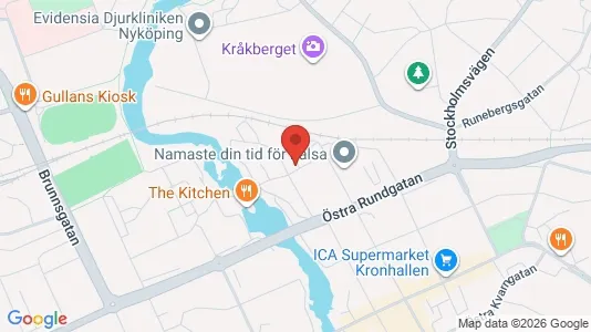 Bostadsrätter till salu i Nyköping - kort over placeringen
