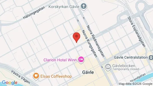 Bostadsrätter till salu i Gävle - kort over placeringen