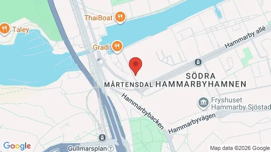 Bostadsrätter till salu i Hammarbyhamnen - kort over placeringen