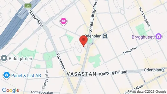 Lägenheter att hyra i Vasastan - kort over placeringen