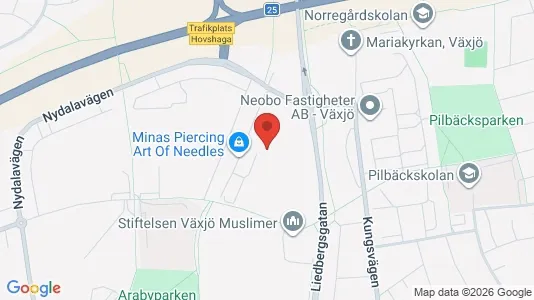 Lägenheter att hyra i Växjö - kort over placeringen