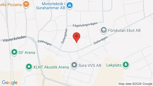Bostadsrätter till salu i Surahammar - kort over placeringen