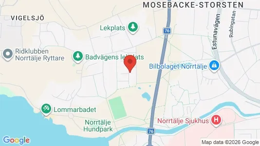 Bostadsrätter till salu i Norrtälje - kort over placeringen