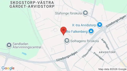 Lägenheter till salu i Falkenberg - kort over placeringen