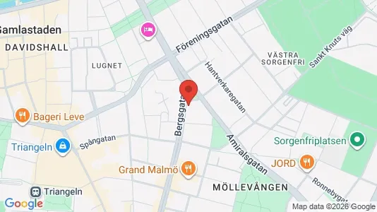 Lägenheter till salu i Malmö Centrum - kort over placeringen