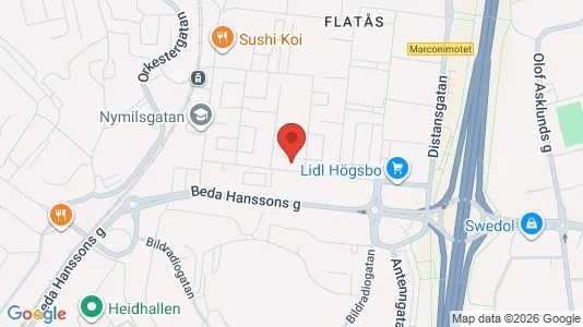 Lägenheter till salu i Askim-Frölunda-Högsbo - kort over placeringen