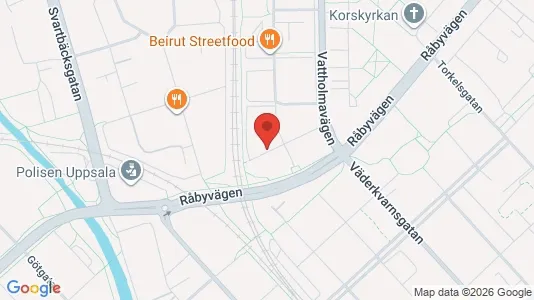 Lägenheter till salu i Uppsala - kort over placeringen
