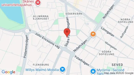 Lägenheter till salu i Malmö Centrum - kort over placeringen