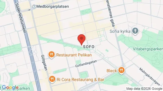 Lägenheter till salu i Södermalm - kort over placeringen