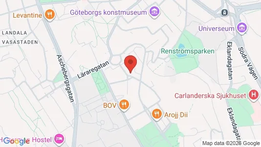 Lägenheter till salu i Johanneberg - kort over placeringen