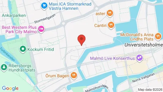 Lägenheter till salu i Malmö Centrum - kort over placeringen