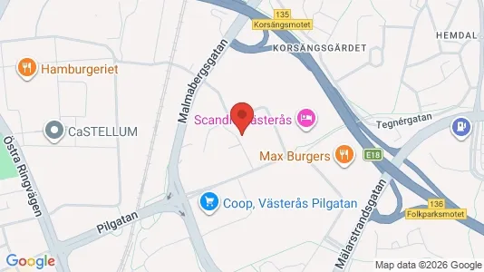 Lägenheter att hyra i Västerås - kort over placeringen