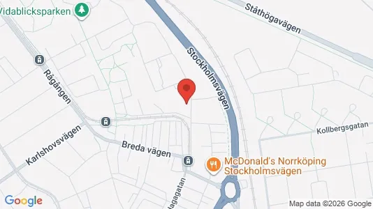Lägenheter att hyra i Norrköping - kort over placeringen