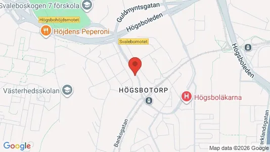 Bostadsrätter till salu i Majorna-Linné - kort over placeringen