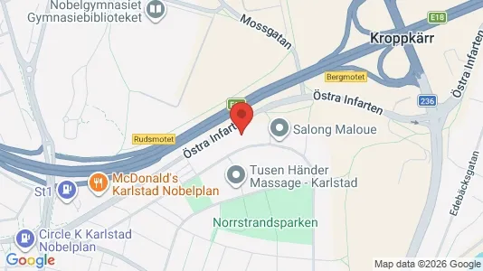 Bostadsrätter till salu i Karlstad - kort over placeringen