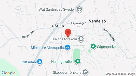Bostadsrätter till salu i Haninge - kort over placeringen