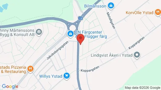 Lägenheter till salu i Ystad - kort over placeringen