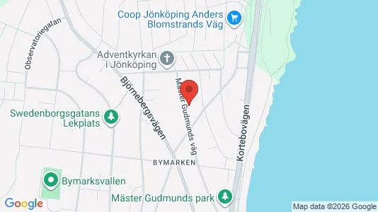 Bostadsrätter till salu i Jönköping - kort over placeringen