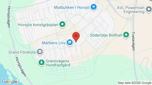 Bostadsrätter till salu i Södertälje - kort over placeringen
